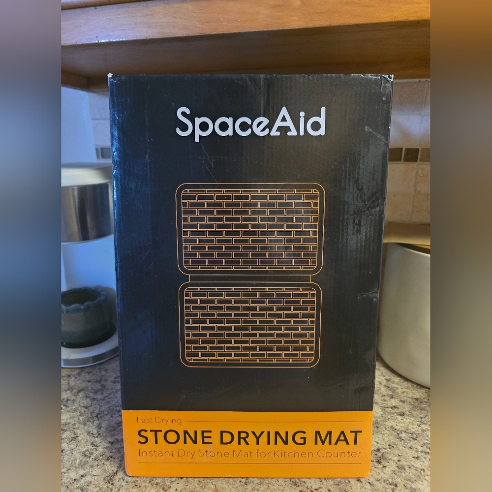 SpaceAid Set of two stone kitchen mats for quick drying